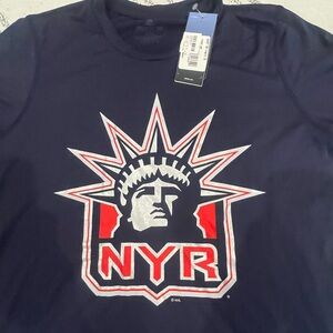 Adidas New York Rangers Reverse Retro Statue T-Shirt, M, NWT